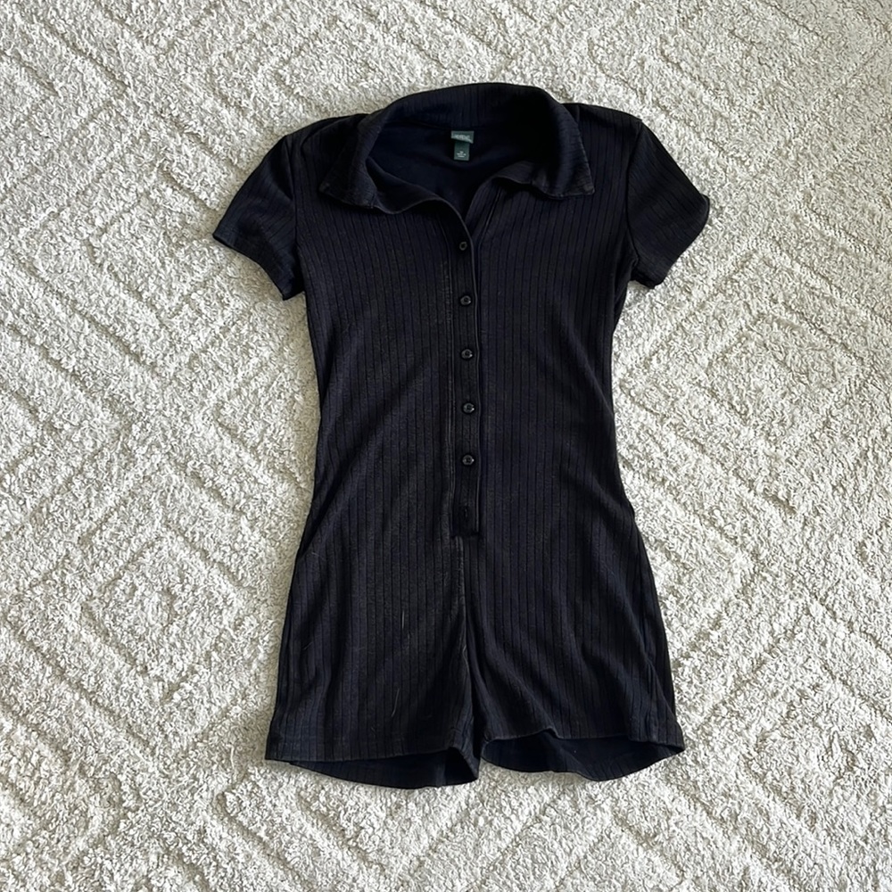 target collar ribbed romper